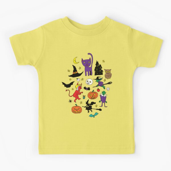 Retro Halloween - original - Halloween pattern by Cecca Designs Kids T-Shirt