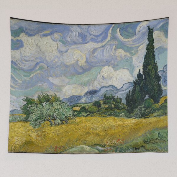 Item preview, A Wheatfield, with Cypresses by Vincent van Gogh designed and sold by two peas in a pod.