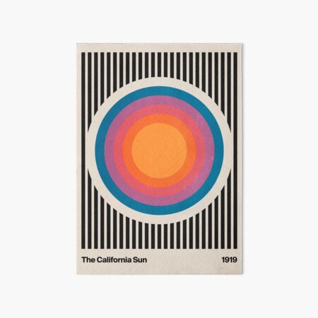 Vintage California Sun Art Board Print