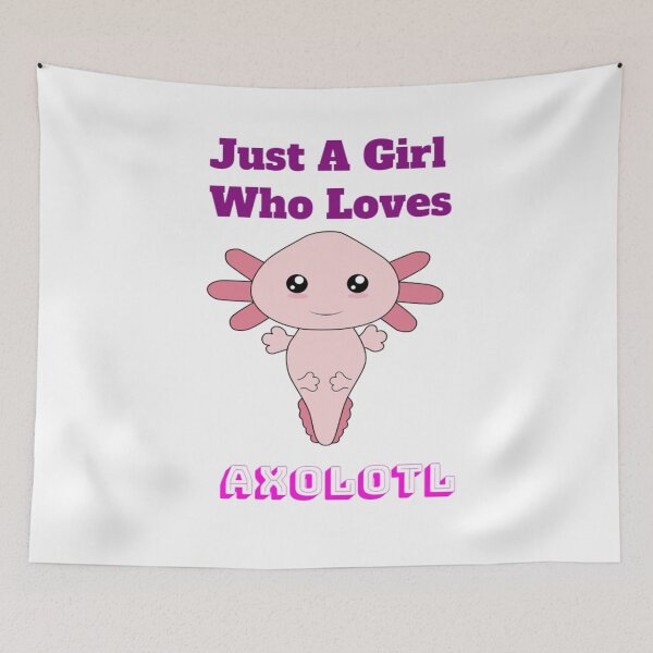 Aperçu de l'œuvre Juste une fille qui aime Axolotl créée et vendue par NatureQuick.