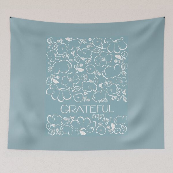 Item preview, Grateful Every Day - Blue designed and sold by Christine Philbrick.