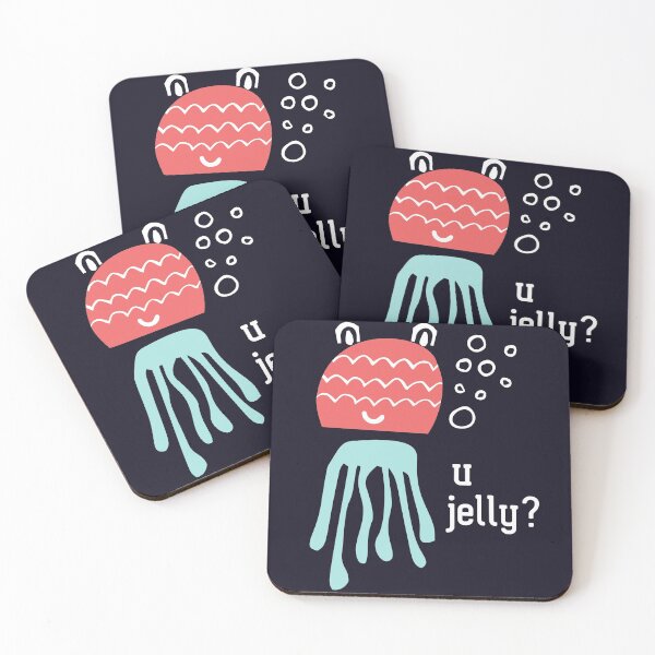 Item preview, Cute jelly fish: U jelly? (white text) designed and sold by Ofeefee.