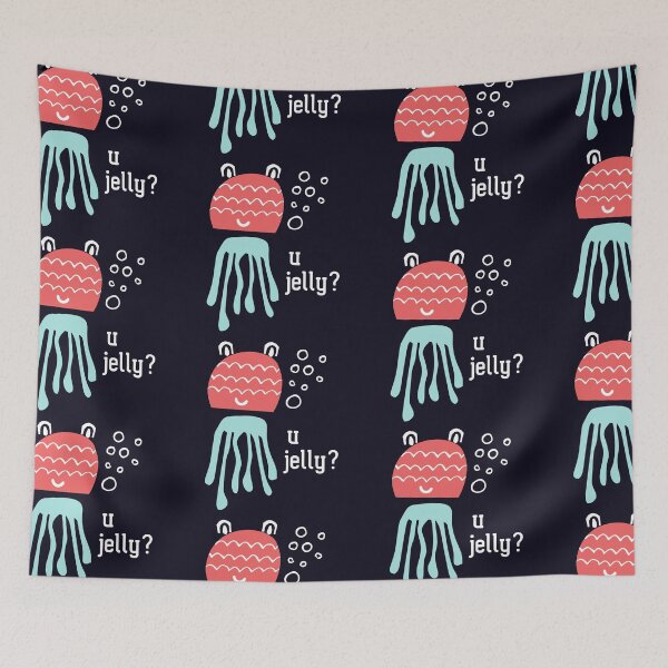 Item preview, Cute jelly fish: U jelly? (white text) designed and sold by Ofeefee.