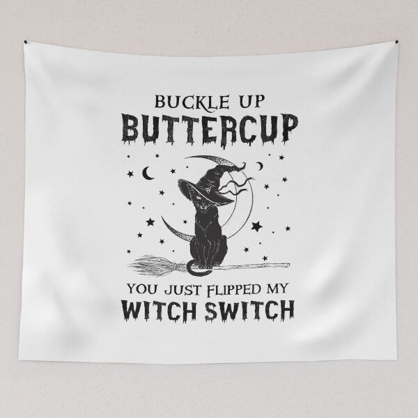 Item preview, BLACK CAT YOU JUST FLIPPED MY WITCH SWITCH HALLOWEEN designed and sold by Gerardo72.
