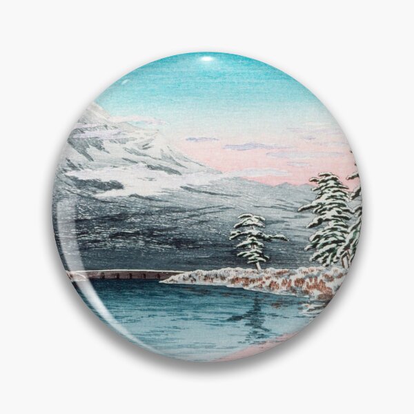 Item preview, Japanese Woodbock Art Mt. Fuji from Tagonoura, Snow Scene (1932) by Hiroaki Takahashi designed and sold by Designedbysm.