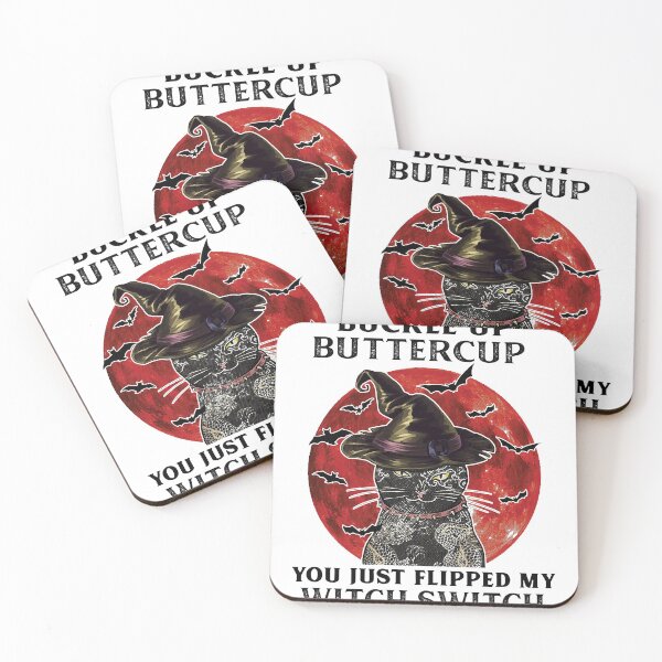 Item preview, BLACK CAT TATTOO BUCKLE UP BUTTERCUP HALLOWEEN designed and sold by Gerardo72.