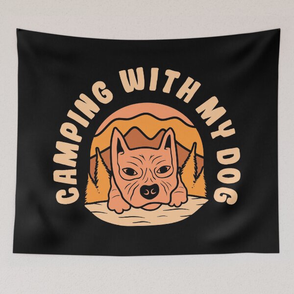 Item preview, Camping with my dog v4 designed and sold by REApparelCo.