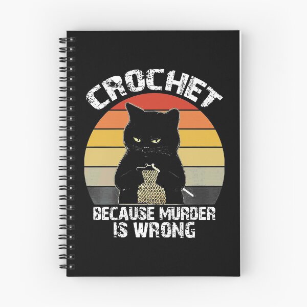 Item preview, BLACK CAT CROCHET BECAUSE MURDER IS WRONG VINTAGE designed and sold by Gerardo72.