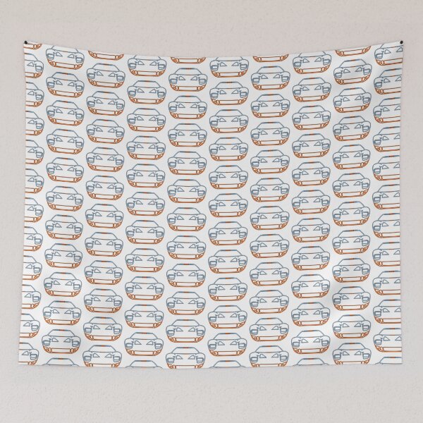 Item preview, Sportscar Outline Blue and Orange designed and sold by FabFreakShop.