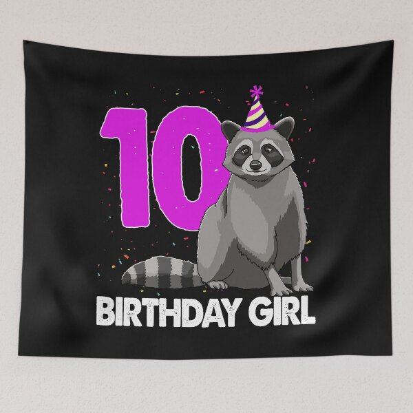 Item preview, Birthday Girl 10 Raccoon designed and sold by Bendthetrend.