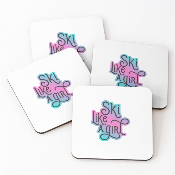Item preview, Ski like a girl pink hombre designed and sold by SparkDesign09.