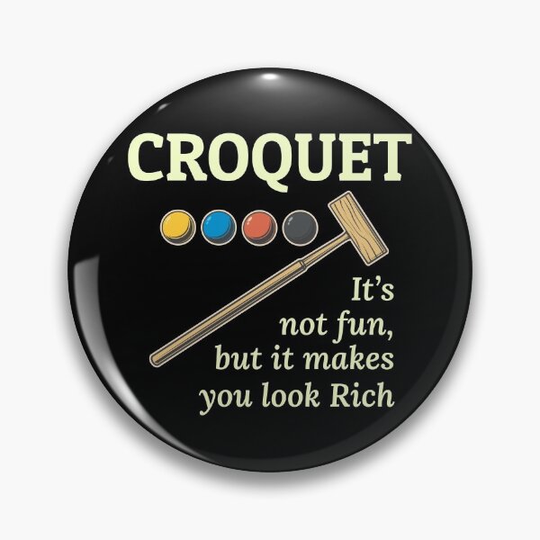 Item preview, Croquet Croqueters Indoor Outdoor Players Funny designed and sold by CuteDesigns1.