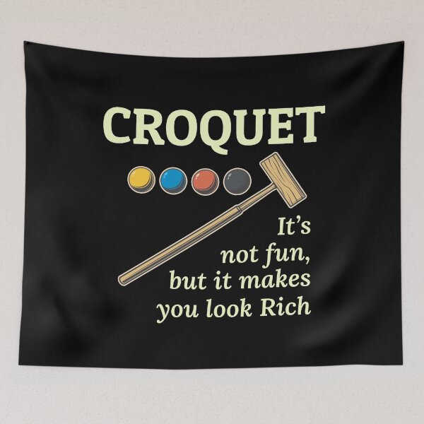 Item preview, Croquet Croqueters Indoor Outdoor Players Funny designed and sold by CuteDesigns1.