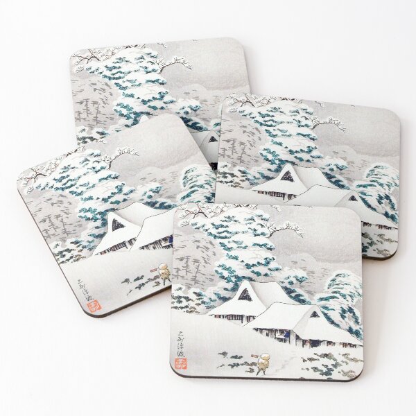 Item preview, Japanese Woodbock Art Sawatari in Snow (1936) by Hiroaki Takahashi designed and sold by Designedbysm.
