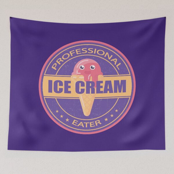 Item preview, Professional Ice Cream Eater Cute Kawaii Stamp Design designed and sold by CynthiaGraphics.