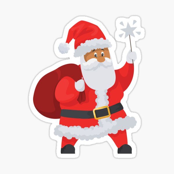Santa With Sack Suit Sticker
