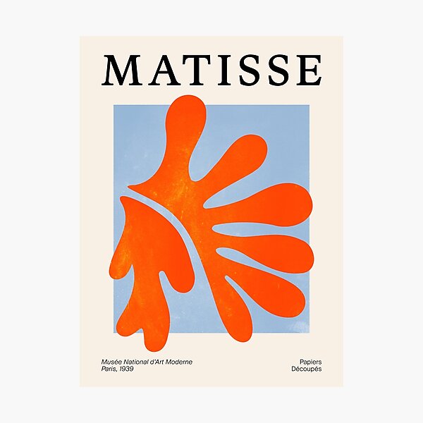Red Coral Leaf: Matisse Paper Cutouts II Photographic Print