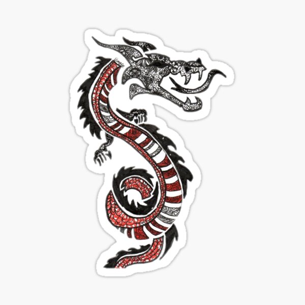 Item preview, Zen tangle Dragon  designed and sold by Frankie Bogue.