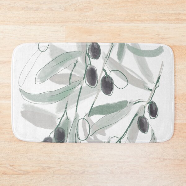 Item preview, Black Mediterranean olives on branch designed and sold by orangerinka.