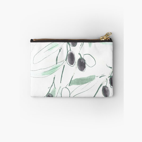 Item preview, Black Mediterranean olives on branch designed and sold by orangerinka.
