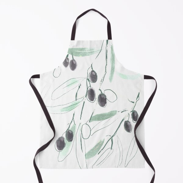 Item preview, Black Mediterranean olives on branch designed and sold by orangerinka.