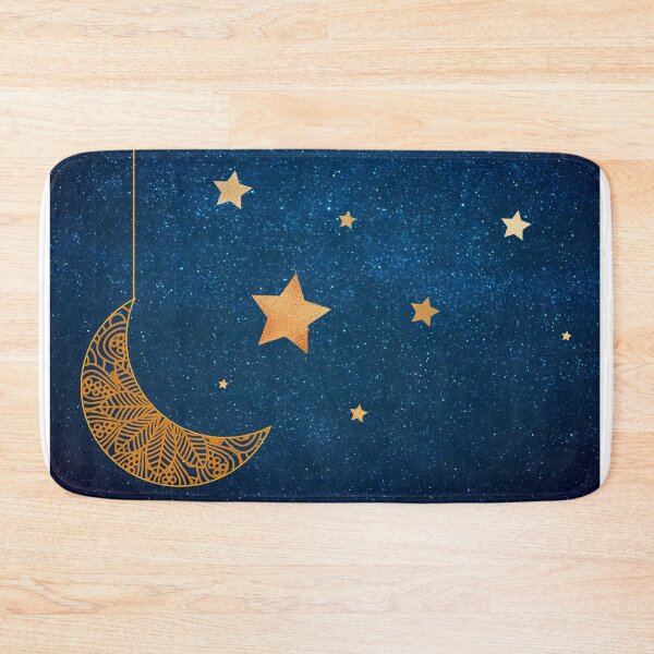 Item preview, Dark Blue Night Sky with Moon and Stars designed and sold by Coczzi.
