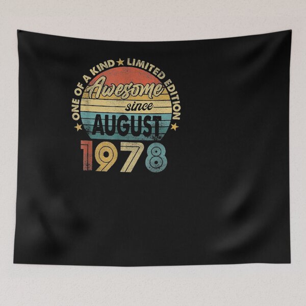 Item preview, 43rd Birthday Awesome Since August 1978 designed and sold by maydebanxin.