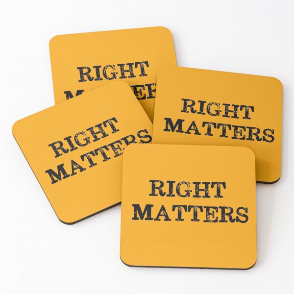 Item preview, Truth and justice: Right Matters (black text) designed and sold by Ofeefee.
