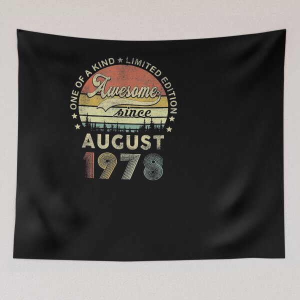 Item preview, Vintage August 1978 Retro 43rd Birthday designed and sold by maydebanxin.