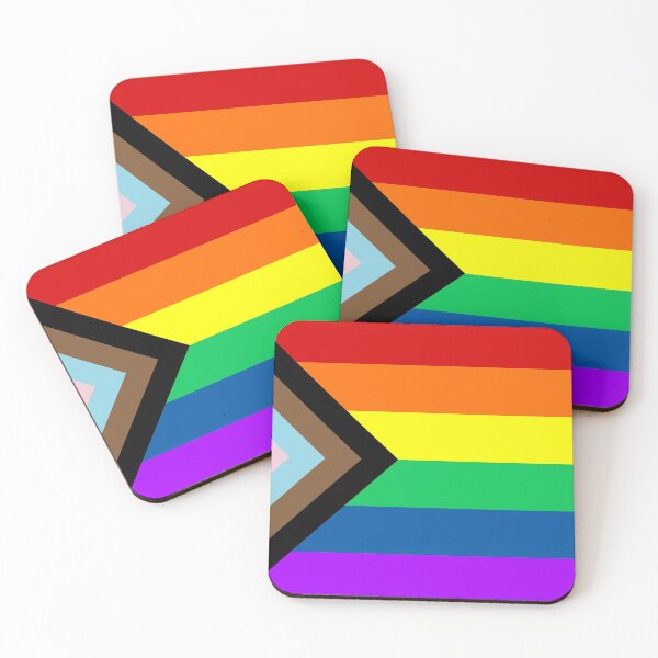 Item preview, Progress Pride Flag LGBTQ Pillow Sticker Car Window Decal Fridge Magnet clothing Mug designed and sold by DiduWeer.