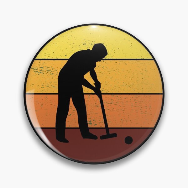 Item preview, Croquet Player Outdoor Vintage Retro Sunset designed and sold by CuteDesigns1.