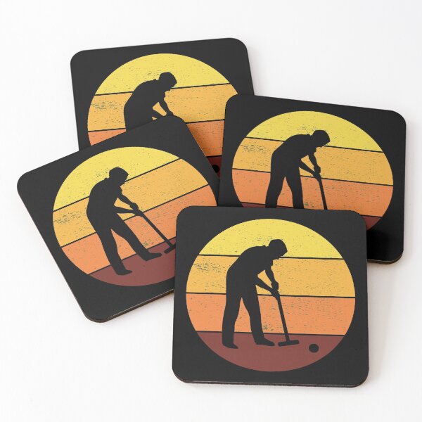 Item preview, Croquet Player Outdoor Vintage Retro Sunset designed and sold by CuteDesigns1.