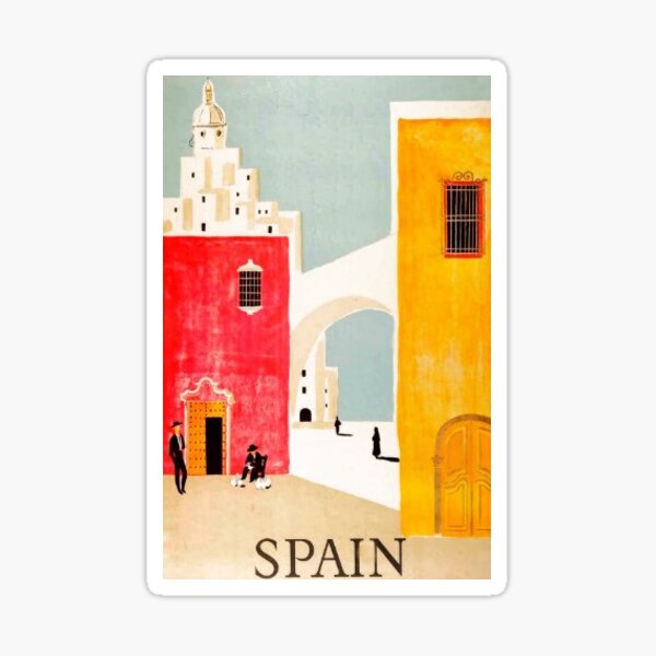 Spain Postcard Sticker
