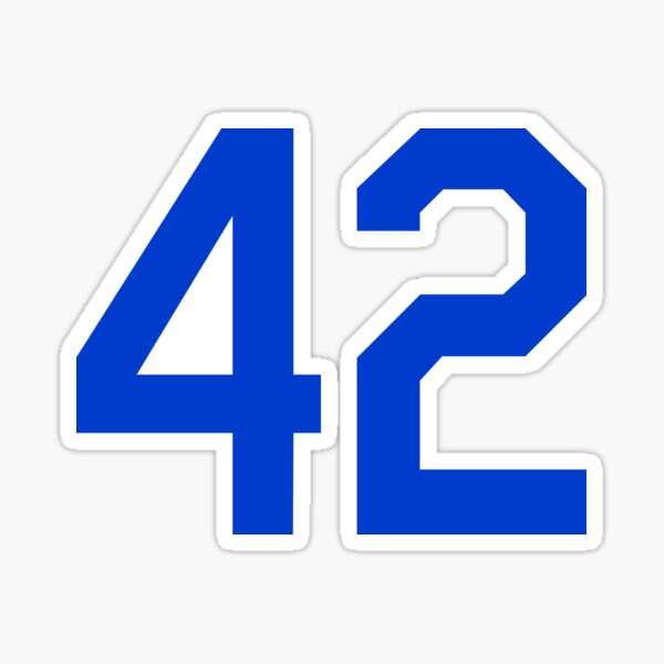 THE VINTAGE BASEBALL NUMBER 42 RETIRED NUMBER BROOKLYN BASEBALL SHIRT, JACKIE  ROBINSON STICKER  Sticker for Sale by CityWitty