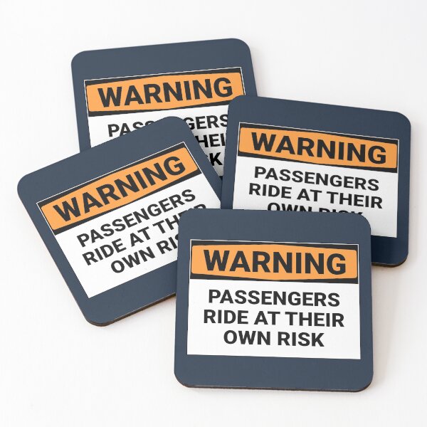 Item preview, Warning Passengers Ride At Their Own Risk Funny Bumper designed and sold by Sour Soul.