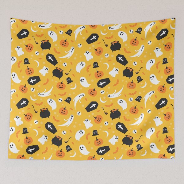 Item preview, spooky halloween pattern designed and sold by TwelveTonnes.
