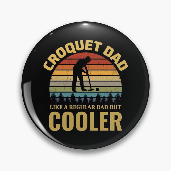 Item preview, Croquet Dad Papa Outdoor Vintage Retro Sunset designed and sold by CuteDesigns1.