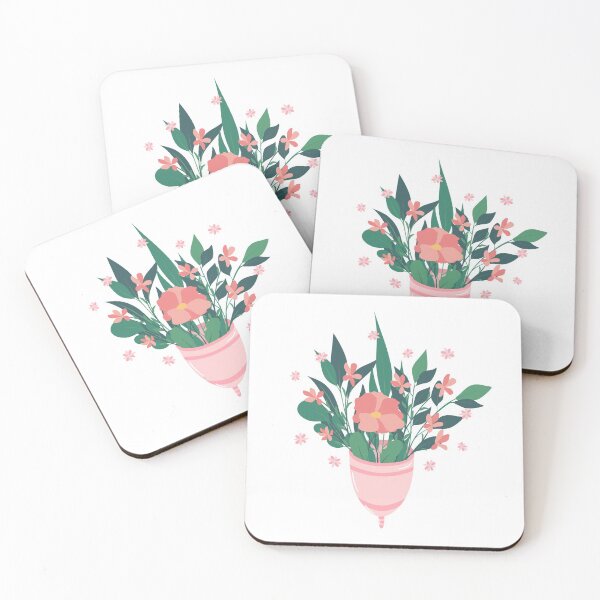 Item preview, Menstrual cup with a bouquet of flowers designed and sold by RinaGrinchik.