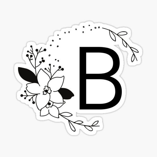 "decorative Letter B" Sticker For Sale By Biloce | Redbubble