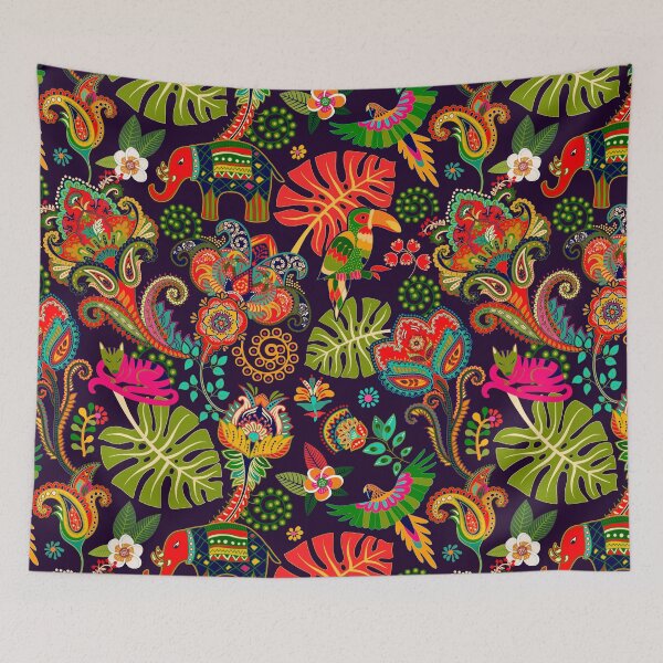 Item preview, bright colorful pattern, floral pattern designed and sold by wonteef.