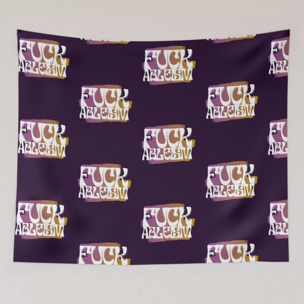 Item preview, FUCK ABLEISM! Retro style disability design designed and sold by SunnyAlloy.