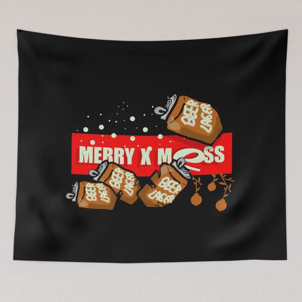 Item preview, Merry X Mess Christmas saying cartoon beer can designed and sold by vibeno1.