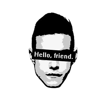  Elliot Alderson: Hello, friend (Mr. Robot) Bumper Sticker Vinyl  Decal 5 inches : Sports & Outdoors