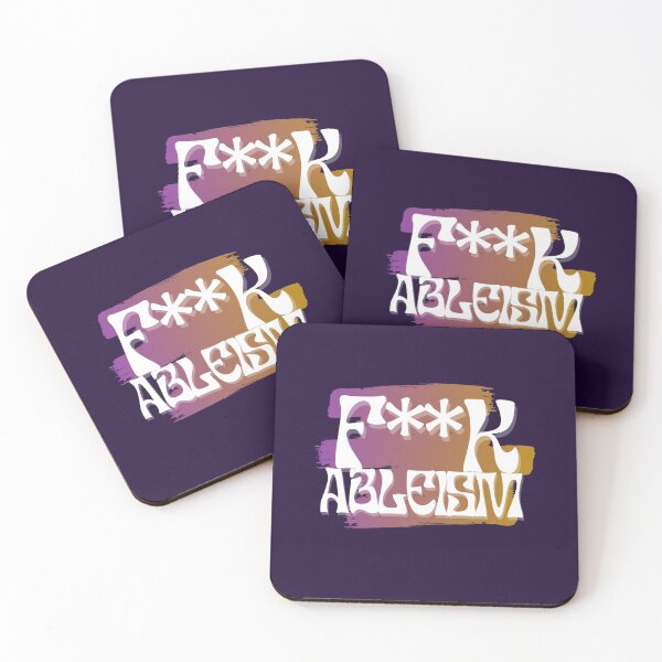 Item preview, F**K ABLEISM! Retro style disability design designed and sold by SunnyAlloy.