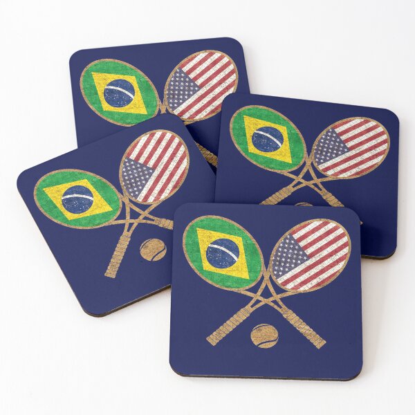 Item preview, Flag of Brazil and Flag of USA designed and sold by Tamarage.