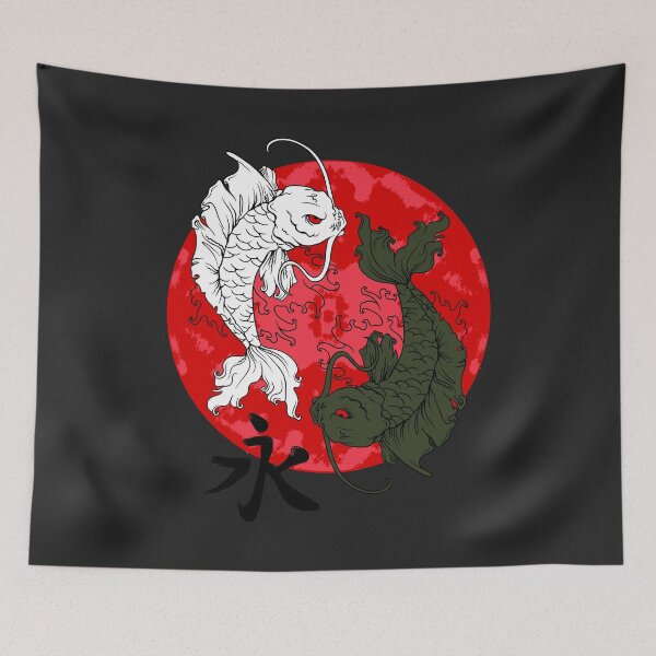 Item preview, Japanese Koi Fish, Yin Yang designed and sold by Verdant Rose Studio.