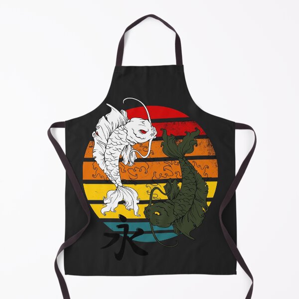Item preview, Retro Sunset Japanese Koi Fish, Yin Yang designed and sold by Verdant Rose Studio.