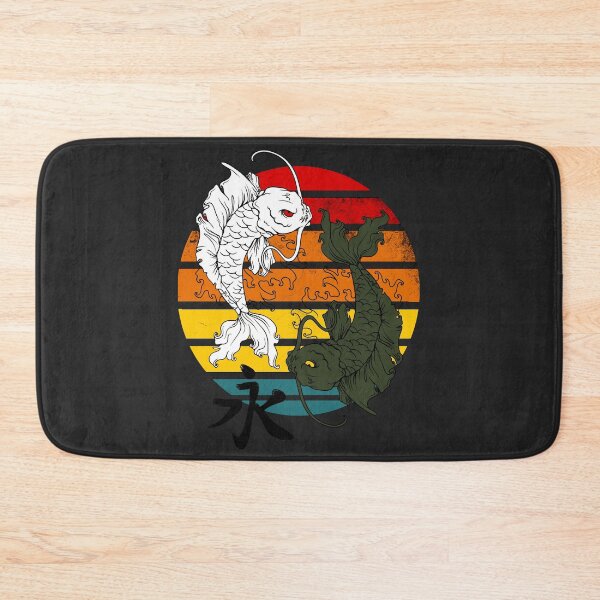 Item preview, Retro Sunset Japanese Koi Fish, Yin Yang designed and sold by Verdant Rose Studio.