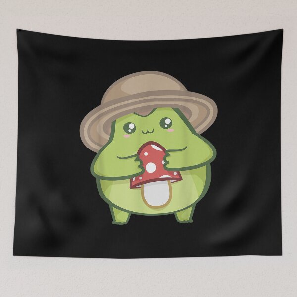 Item preview, Frog With Hat Mushroom Art designed and sold by vivanbess.