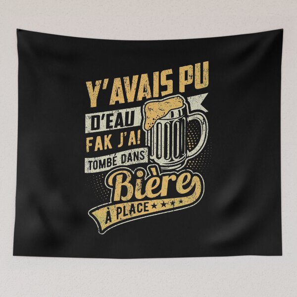 Item preview, Meme Québécois - There was enough water fak I fell in beer instead designed and sold by Sampik.
